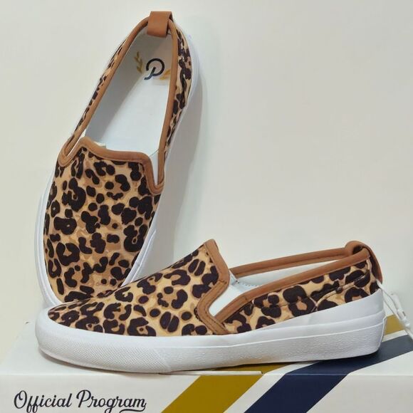 Official Program, Womens Slip On Cheetah Print Sneakers, NIB-Size 7 - Picture 2 of 8